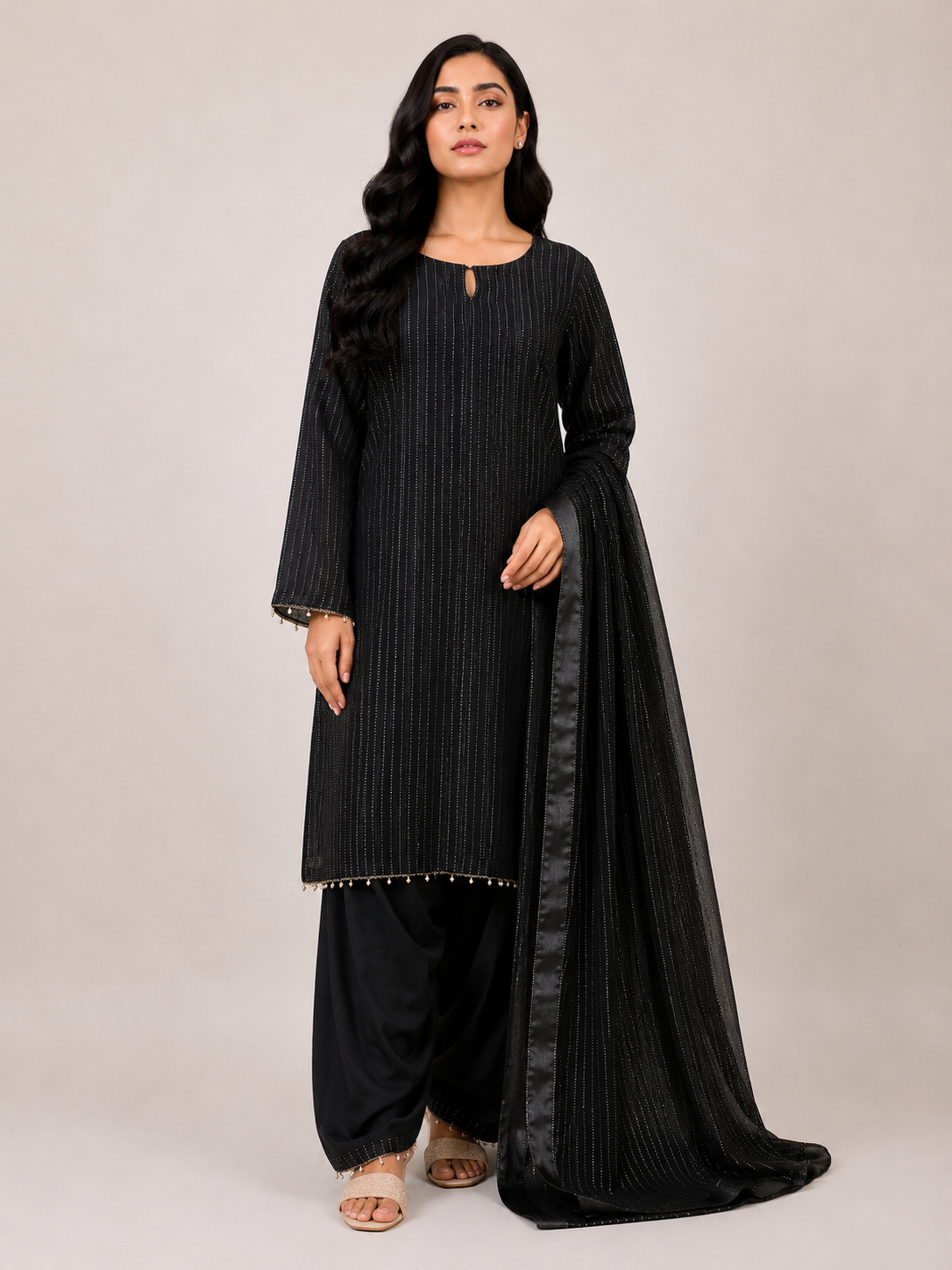 LawaSilk 3pc Suit Farshi Shalwar